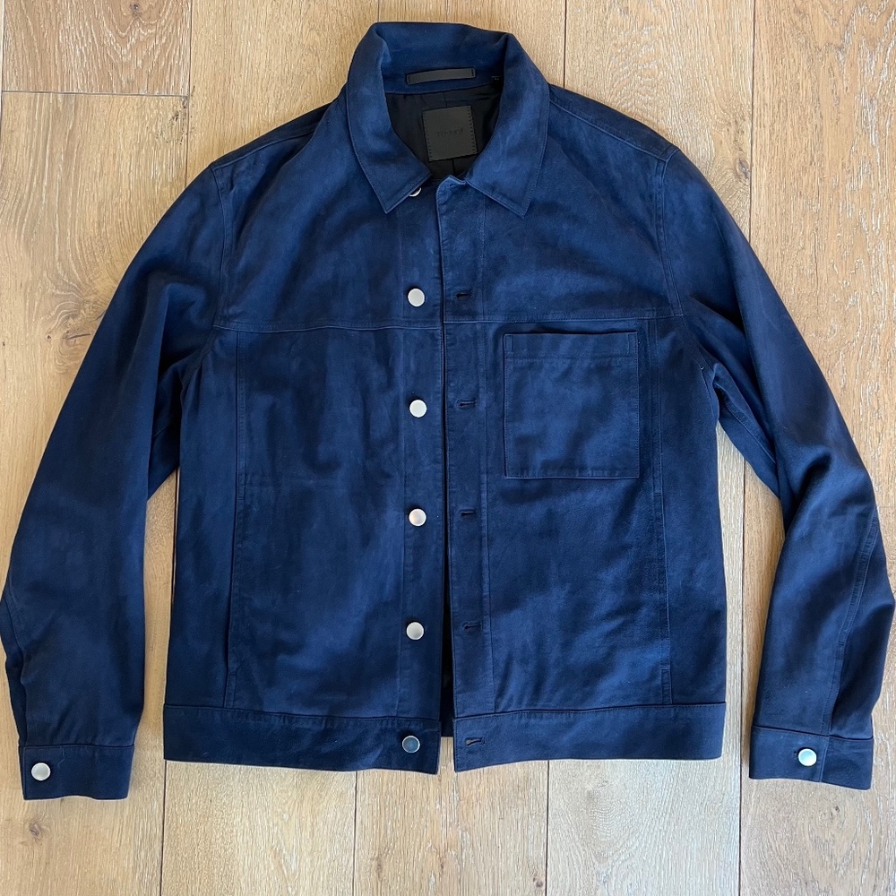 Theory Navy Suede Jacket